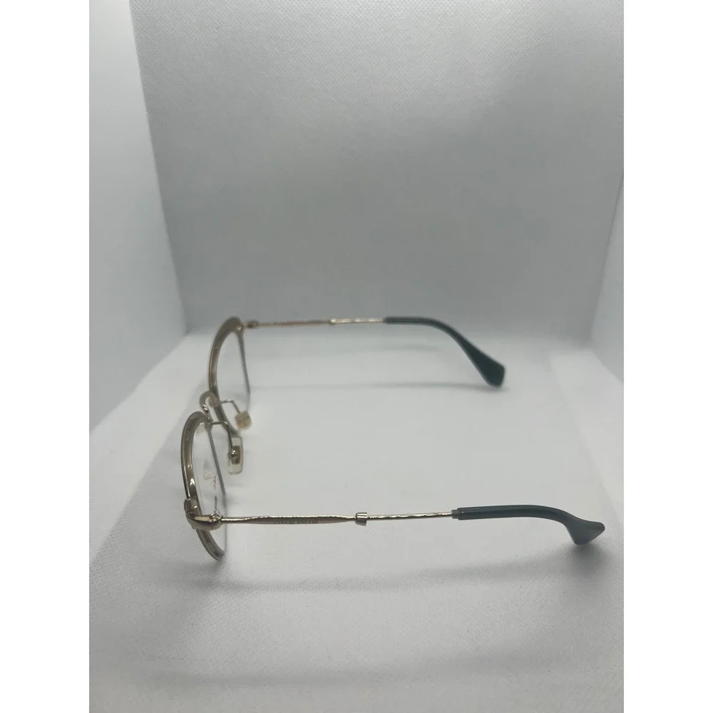 Miu Miu VMU54O Cat Eye Glasses‎ Frames Designer Eyeglasses Gold Green Womens